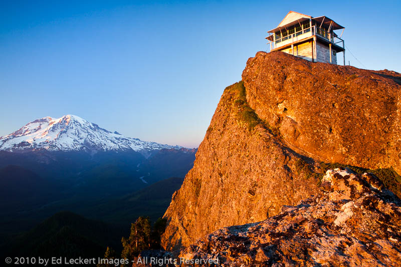 High Rock Lookout at Sunset, Gifford Pinchot National Forest