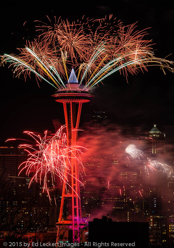Space Needle Fireworks, Seattle, Washington Ed Leckert Images