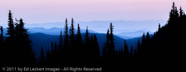 Distant Mountains, Mount Rainier National Park, Washington
