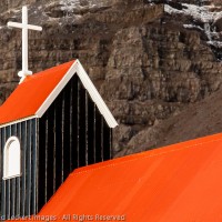 Little Black Church With Red Roof,  Westfjords, Iceland