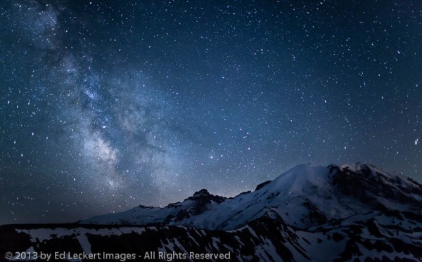 Milky Way over Rainier, Mount Rainier National Park, Washington